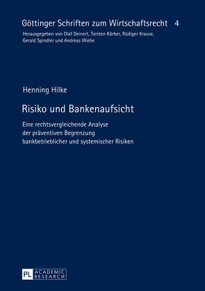 Risiko und Bankenaufsicht von Hilke,  Henning