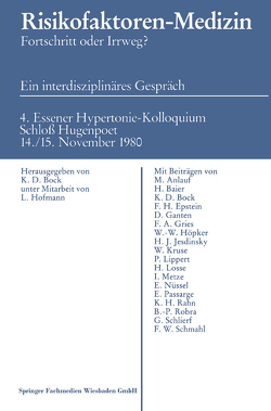 Risikofaktoren – Medizin von Bock,  K. D.