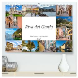 Riva del Garda Impressionen vom Gardasee (hochwertiger Premium Wandkalender 2024 DIN A2 quer), Kunstdruck in Hochglanz von Meutzner,  Dirk