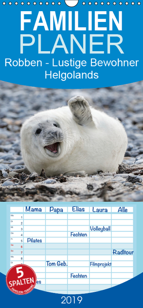 Robben – Lustige Bewohner Helgolands – Familienplaner hoch (Wandkalender 2019 , 21 cm x 45 cm, hoch) von Orth,  Egid