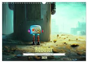Roboter – Computerträume aus der KI (Wandkalender 2024 DIN A3 quer), CALVENDO Monatskalender von aka stine1,  Christine
