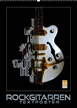 Rockgitarren Textposter (Wandkalender 2023 DIN A2 hoch) von Bleicher,  Renate