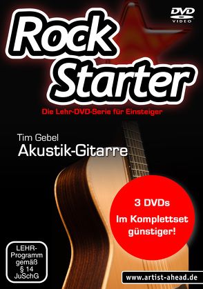 Rockstarter 1-3 – Akustikgitarre (3 DVDs) von Gebel,  Tim