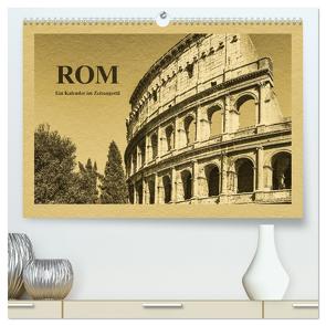 Rom-Ein Kalender im Zeitungsstil (hochwertiger Premium Wandkalender 2024 DIN A2 quer), Kunstdruck in Hochglanz von Kirsch,  Gunter