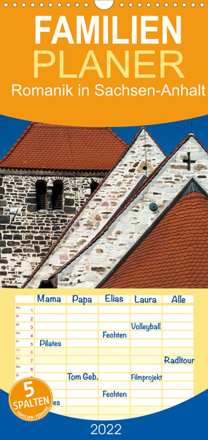 Familienplaner Romanik in Sachsen-Anhalt (Wandkalender 2022 , 21 cm x 45 cm, hoch) von Schrader,  Ulrich
