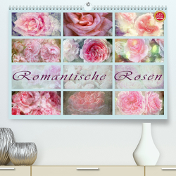 Romantische Rosen (Premium, hochwertiger DIN A2 Wandkalender 2023, Kunstdruck in Hochglanz) von Cross,  Martina