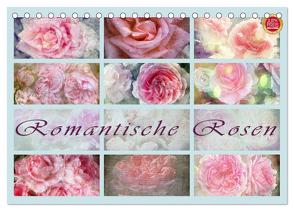 Romantische Rosen (Tischkalender 2024 DIN A5 quer), CALVENDO Monatskalender von Cross,  Martina