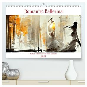 Romatic Ballerina (hochwertiger Premium Wandkalender 2024 DIN A2 quer), Kunstdruck in Hochglanz von Felke,  Sandra