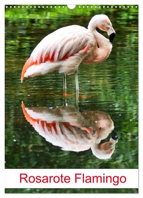 Rosarote Flamingo (Wandkalender 2024 DIN A3 hoch), CALVENDO Monatskalender von Kattobello,  Kattobello