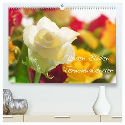 Rosen Blüten Terminkalender (hochwertiger Premium Wandkalender 2024 DIN A2 quer), Kunstdruck in Hochglanz von Riedel,  Tanja