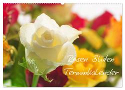 Rosen Blüten Terminkalender (Wandkalender 2024 DIN A2 quer), CALVENDO Monatskalender von Riedel,  Tanja