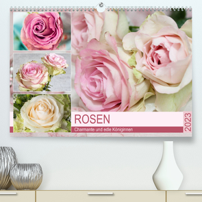 Rosen. Charmante und edle Königinnen (Premium, hochwertiger DIN A2 Wandkalender 2023, Kunstdruck in Hochglanz) von Hurley,  Rose