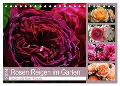 Rosen Reigen im Garten (Tischkalender 2024 DIN A5 quer), CALVENDO Monatskalender von Cross,  Martina