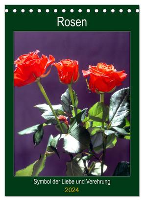Rosen – Symbol der Liebe und Verehrung (Tischkalender 2024 DIN A5 hoch), CALVENDO Monatskalender von Reupert,  Lothar