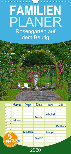 Rosengarten auf dem Beutig – Familienplaner hoch (Wandkalender 2020 , 21 cm x 45 cm, hoch) von Schimon,  Claudia