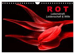 Rot • Lebenskraft, Leidenschaft & Wille (Wandkalender 2024 DIN A4 quer), CALVENDO Monatskalender von Stanzer,  Elisabeth