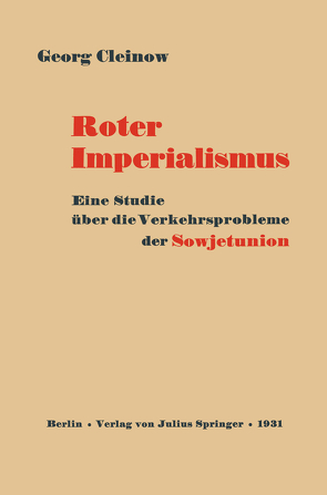 Roter Imperialismus von Cleinow,  Georg