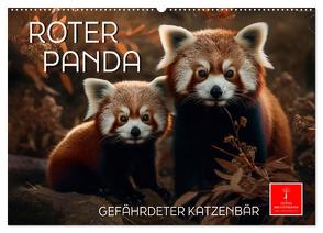 Roter Panda – gefährdeter Katzenbär (Wandkalender 2024 DIN A2 quer), CALVENDO Monatskalender von Roder,  Peter