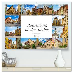 Rothenburg ob der Tauber Impressionen (hochwertiger Premium Wandkalender 2024 DIN A2 quer), Kunstdruck in Hochglanz von Meutzner,  Dirk