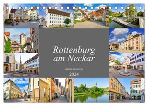 Rottenburg am Neckar Impressionen (Tischkalender 2024 DIN A5 quer), CALVENDO Monatskalender von Meutzner,  Dirk