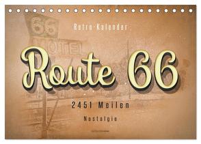 Route 66 – 2451 Meilen Nostalgie (Tischkalender 2024 DIN A5 quer), CALVENDO Monatskalender von Roder,  Peter