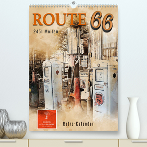 Route 66 – 2451 Meilen (Premium, hochwertiger DIN A2 Wandkalender 2023, Kunstdruck in Hochglanz) von Roder,  Peter