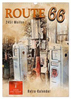 Route 66 – 2451 Meilen (Wandkalender 2024 DIN A3 hoch), CALVENDO Monatskalender von Roder,  Peter
