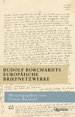 Rudolf Borchardts europäische Briefnetzwerke von Burdorf,  Dieter