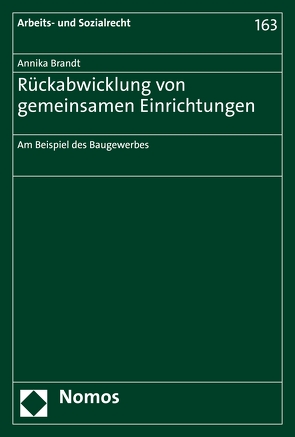 Rückabwicklung von gemeinsamen Einrichtungen von Brandt,  Annika