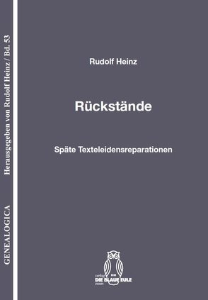 Rückstände von Heinz,  Rudolf
