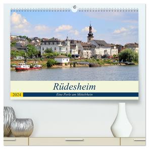 Rüdesheim – Eine Perle am Mittelrhein (hochwertiger Premium Wandkalender 2024 DIN A2 quer), Kunstdruck in Hochglanz von Klatt,  Arno