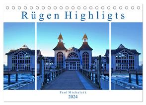 Rügen Highlights (Tischkalender 2024 DIN A5 quer), CALVENDO Monatskalender von Michalzik,  Paul