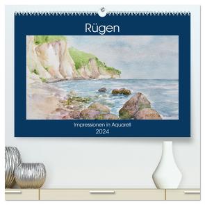 Rügen Impressionen in Aquarell (hochwertiger Premium Wandkalender 2024 DIN A2 quer), Kunstdruck in Hochglanz von Mesch,  Sylwia