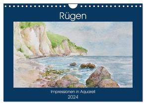 Rügen Impressionen in Aquarell (Wandkalender 2024 DIN A4 quer), CALVENDO Monatskalender von Mesch,  Sylwia