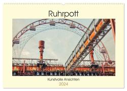 Ruhrpott – Kunstvolle Ansichten (Wandkalender 2024 DIN A2 quer), CALVENDO Monatskalender von Adams,  Heribert