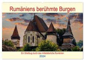 Rumäniens berühmte Burgen (Wandkalender 2024 DIN A2 quer), CALVENDO Monatskalender von Brack,  Roland