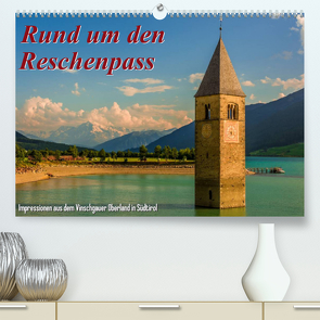 Rund um den Reschenpass (Premium, hochwertiger DIN A2 Wandkalender 2022, Kunstdruck in Hochglanz) von Wenk,  Marcel