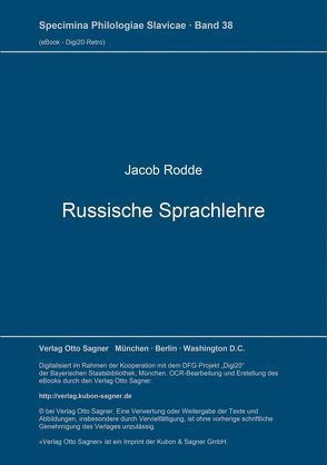 Russische Sprachlehre von Rodde,  Jacob