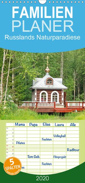 Russlands Naturparadiese – Familienplaner hoch (Wandkalender 2020 , 21 cm x 45 cm, hoch) von CALVENDO