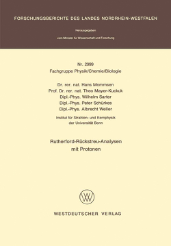 Rutherford-Rückstreu-Analysen mit Protonen von Mommsen,  Hans