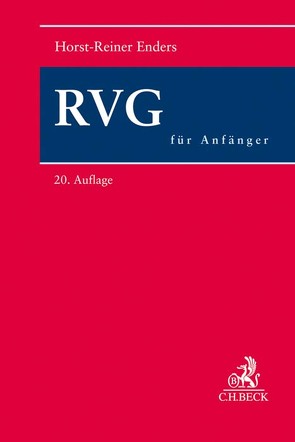 RVG für Anfänger von Enders,  Horst-Reiner