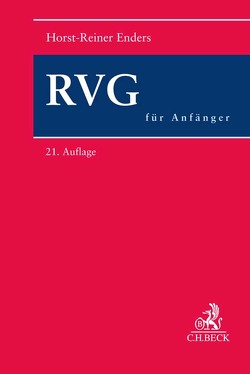 RVG für Anfänger von Enders,  Horst-Reiner