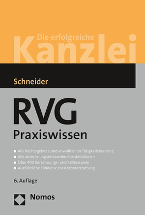 RVG Praxiswissen von Schneider,  Norbert