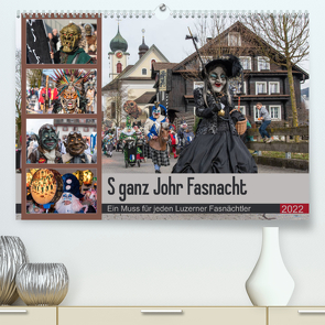 S ganz Johr FasnachtCH-Version (Premium, hochwertiger DIN A2 Wandkalender 2022, Kunstdruck in Hochglanz) von W. Saul,  Norbert