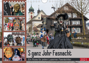 S ganz Johr FasnachtCH-Version (Wandkalender 2021 DIN A4 quer) von W. Saul,  Norbert