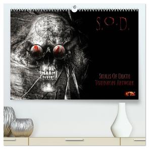 S.O.D. – Skulls Of Death Vol. II – Totenkopf Artworks (hochwertiger Premium Wandkalender 2024 DIN A2 quer), Kunstdruck in Hochglanz von Heyer (MtP Art),  Mario