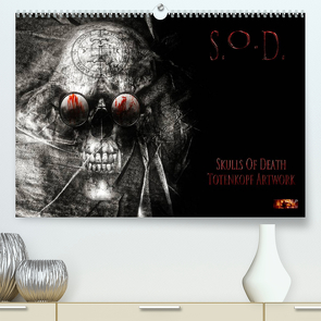 S.O.D. – Skulls Of Death Vol. II – Totenkopf Artworks (Premium, hochwertiger DIN A2 Wandkalender 2023, Kunstdruck in Hochglanz) von Heyer (MtP Art),  Mario