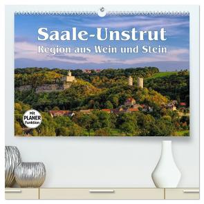 Saale-Unstrut – Region aus Wein und Stein (hochwertiger Premium Wandkalender 2024 DIN A2 quer), Kunstdruck in Hochglanz von LianeM,  LianeM