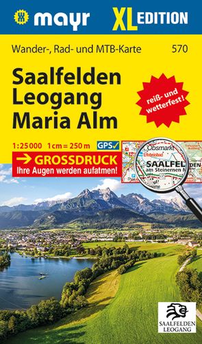 Mayr Wanderkarte Saalfelden – Leogang – Maria Alm XL 1:25.000 von KOMPASS-Karten GmbH