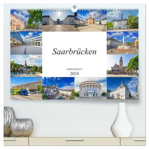 Saarbrücken Impressionen (hochwertiger Premium Wandkalender 2024 DIN A2 quer), Kunstdruck in Hochglanz von Meutzner,  Dirk